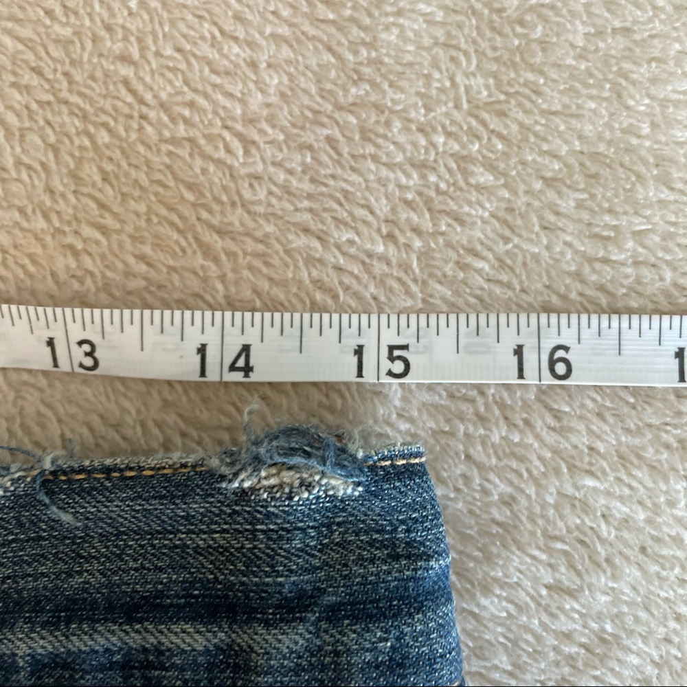 J. Crew Distressed Denim Mini Skirt - Size 28 - Picture 6 of 8